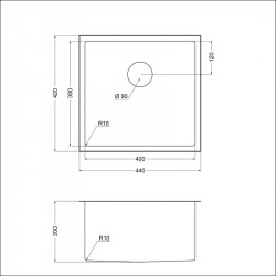 Кухонная мойка EMAR EMB-131 PVD Nano Satine