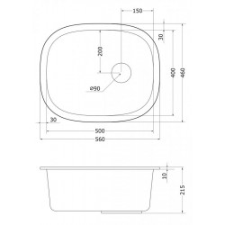 Кухонная мойка EMAR EMQ-1560.P Агат