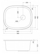 Кухонная мойка EMAR EMQ-1560.P Антрацит