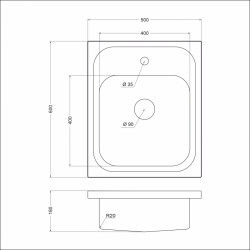 Кухонная мойка EMAR T5060L