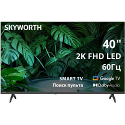 40 Телевизор SKYWORTH 40E55G, FULL HD, черный, СМАРТ ТВ, Google TV