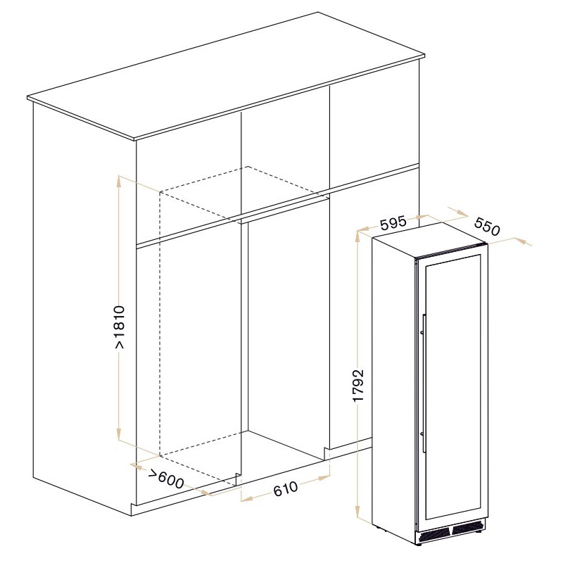 Винный шкаф Meyvel MV98-KST3 Slim