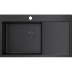 Кухонная мойка Omoikiri Akisame 86-GB-L Side 4997043 86x51 см, графит