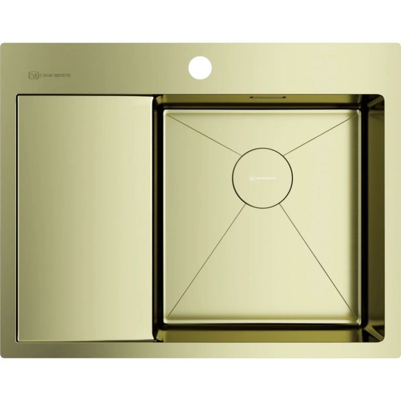 Кухонная мойка Omoikiri Akisame 65-LG-R 4973084 65x51 см, светлое золото