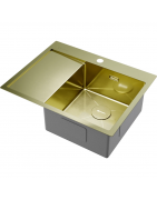 Кухонная мойка Omoikiri Akisame 65-LG-R 4973084 65x51 см, светлое золото