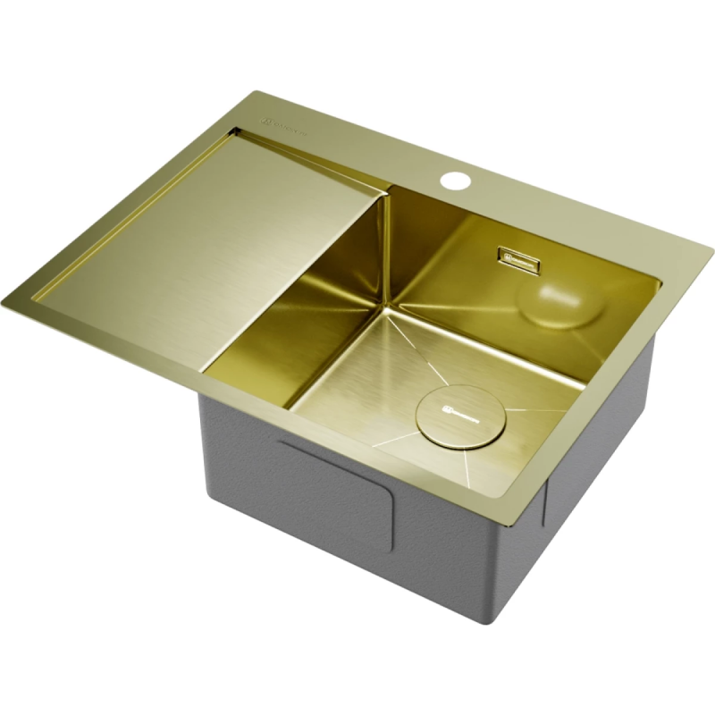 Кухонная мойка Omoikiri Akisame 65-LG-R 4973084 65x51 см, светлое золото