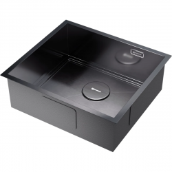 Кухонная мойка Omoikiri Kasen 49-16-INT-GM 4997055 49x44 см, вороненая сталь