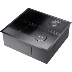 Кухонная мойка Omoikiri Kasen 48-26-INT-GM 4997058 48x45 см, вороненая сталь