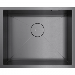 Кухонная мойка Omoikiri Kasen 54-16-INT-GM 4997061 54x44 см, вороненая сталь