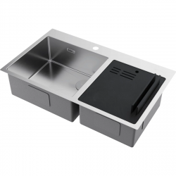 Кухонная мойка Omoikiri Akisame 86-2 Side-IN 4997021 86x51 см, нержавеющая сталь