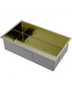 Кухонная мойка Omoikiri Taki 74-U/IF-LG Side-L 4997472 74x44 см, светлое золото